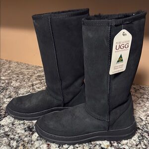 UGG Classic Black Suede Boots SZ 8